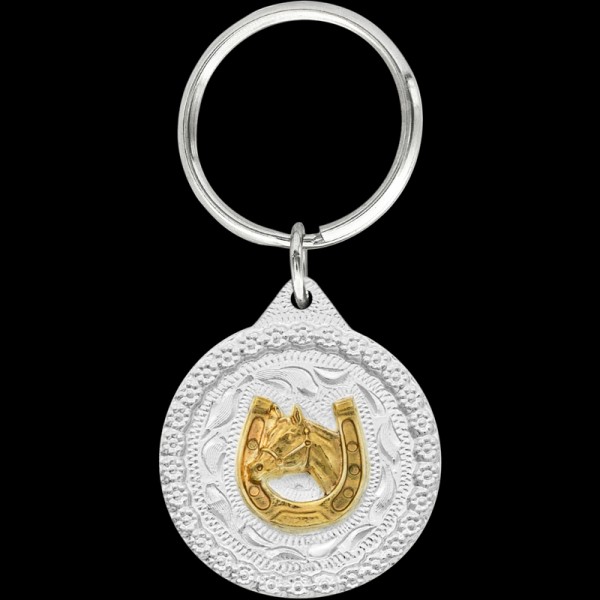 Gold Horseshoe Head Keychain +$9.97